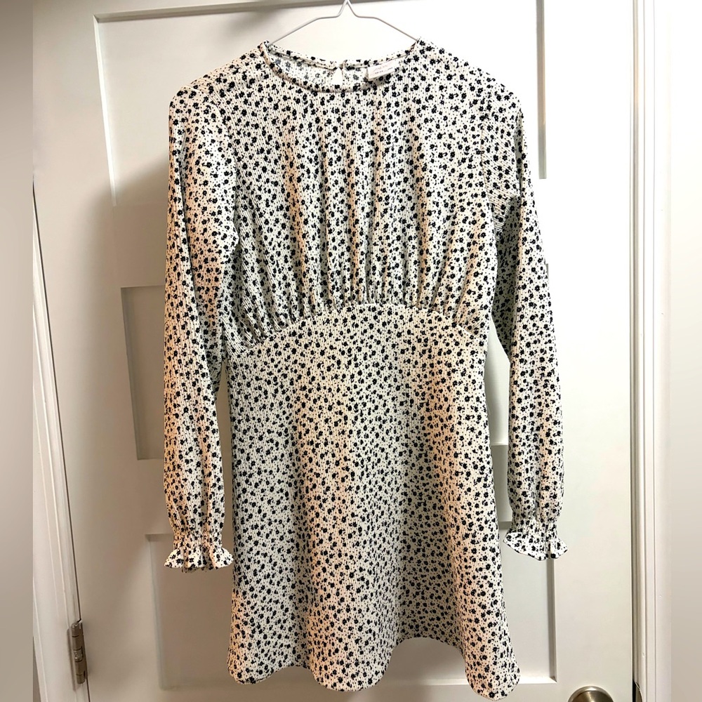 Dress long sleeves (Zara, Black White, Youth 13-14)